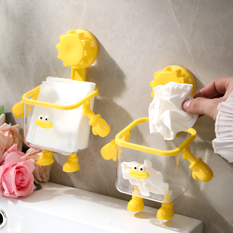 ドリル不要の吸盤式バスルーム収納ボックス