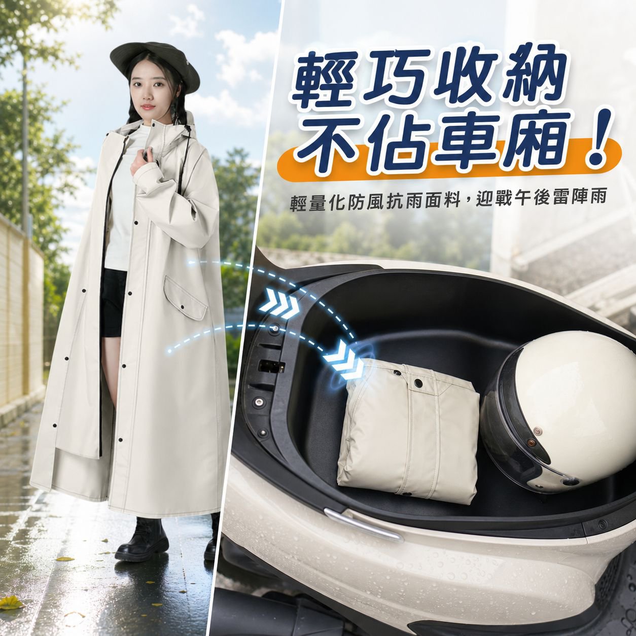 電動車騎行防暴雨連體雨衣男女加長時尚旅遊雨披