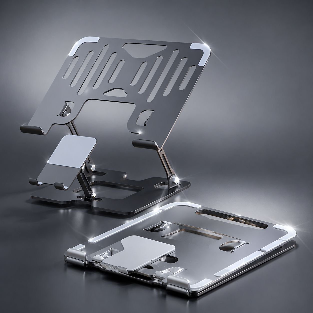 Ultra-quiet fan cooling base for notebooks and smartphones