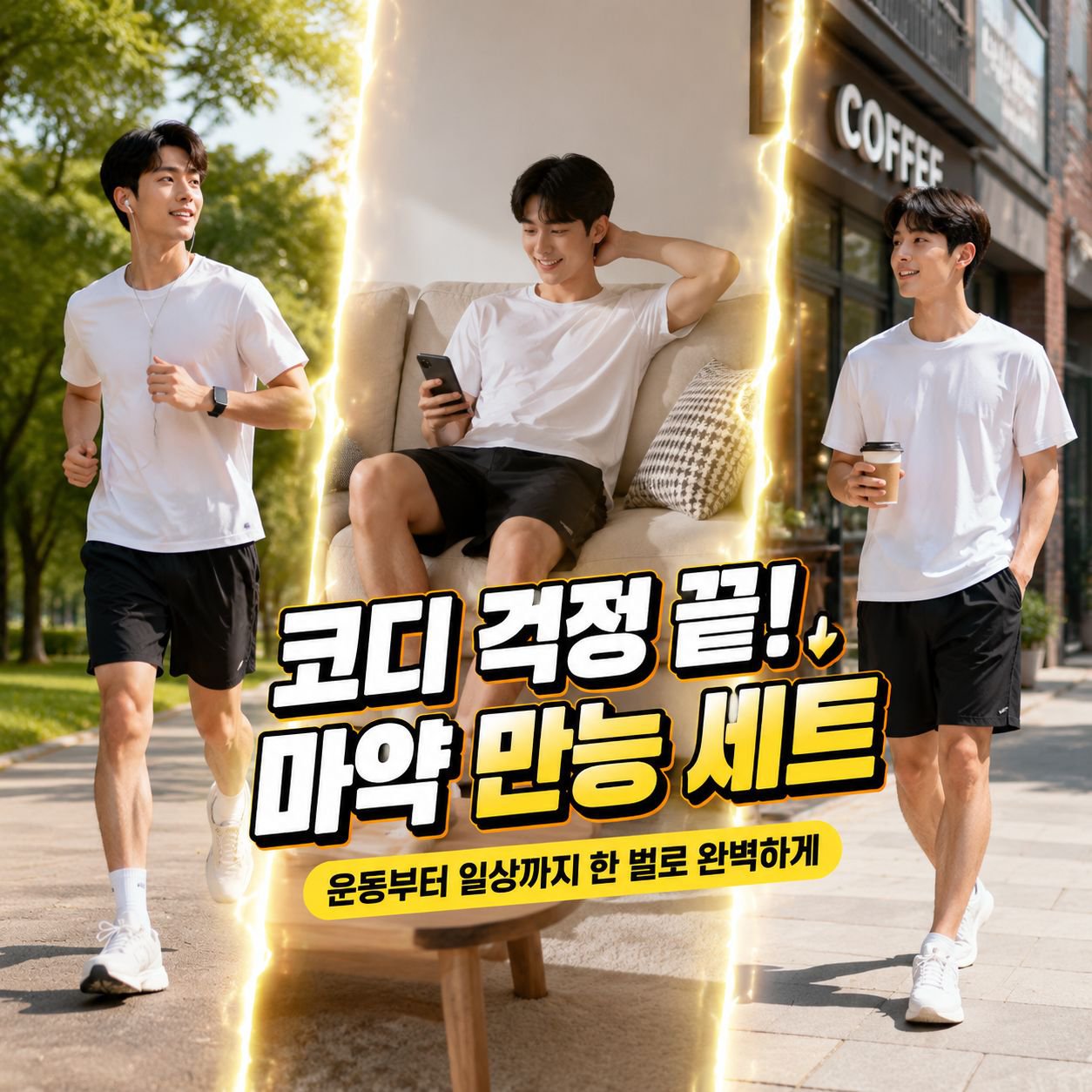 야외 통기성 얇은 남성 반팔 반바지 운동 세트