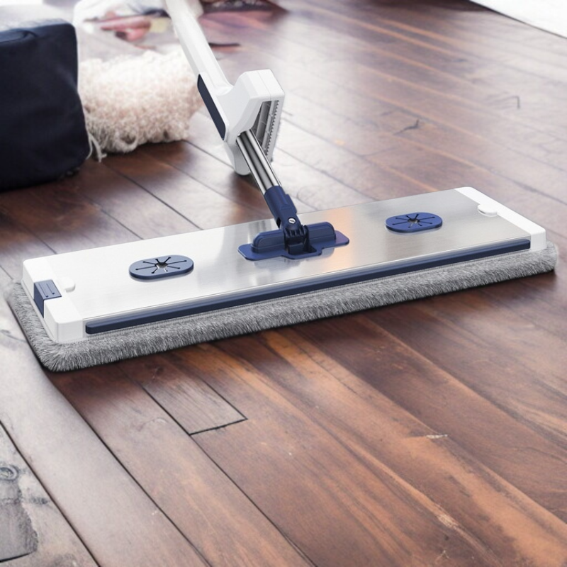 家庭用フラットモップ 省力化レイジー大型パネルアルミ合金ハンドフリーモップ