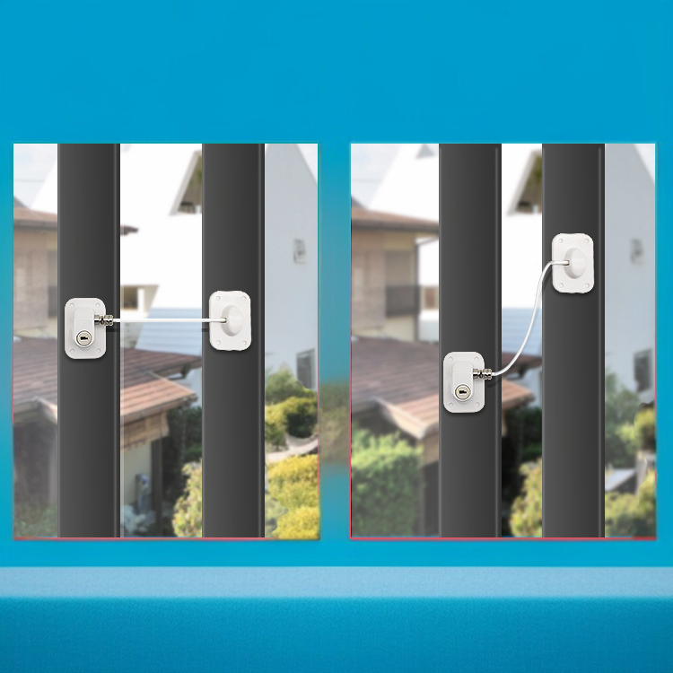 冷蔵庫に取り付けたセーフティロック