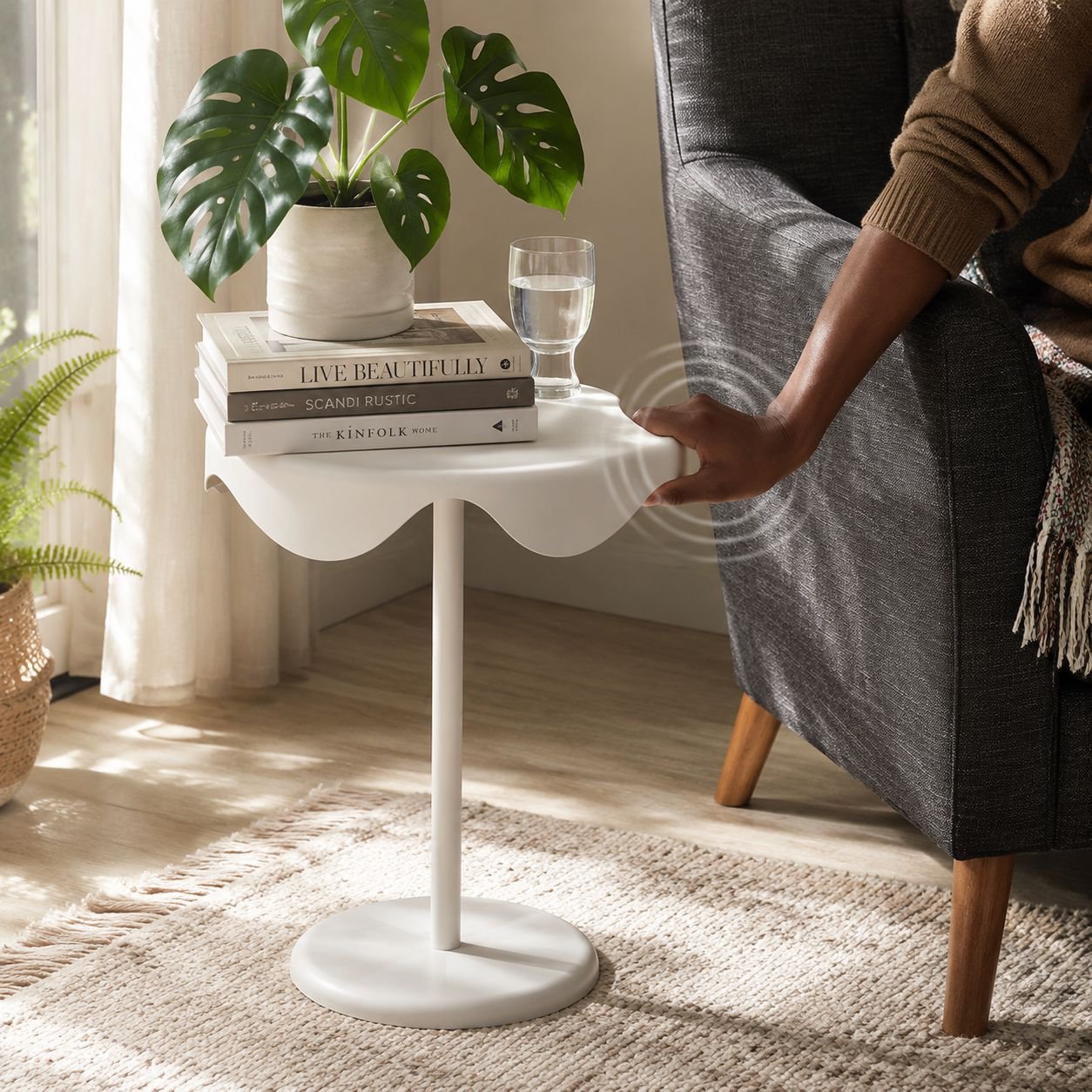 Compact Movable Tea Table Bedside Table Sofa Side Table