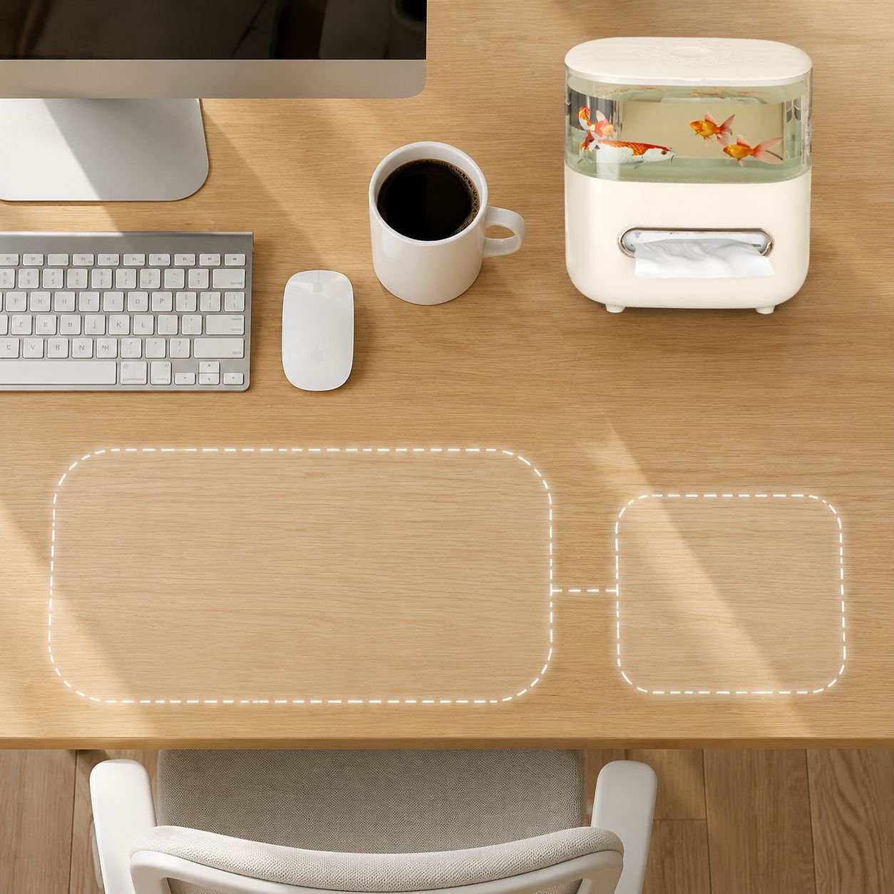 Large Capacity Double-Layer Tissue Box for Fish Keeping