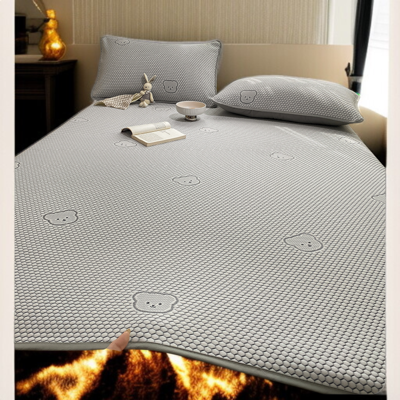 아이스 아이스 쿨링 매트 싱글 침대 위 사용 모습