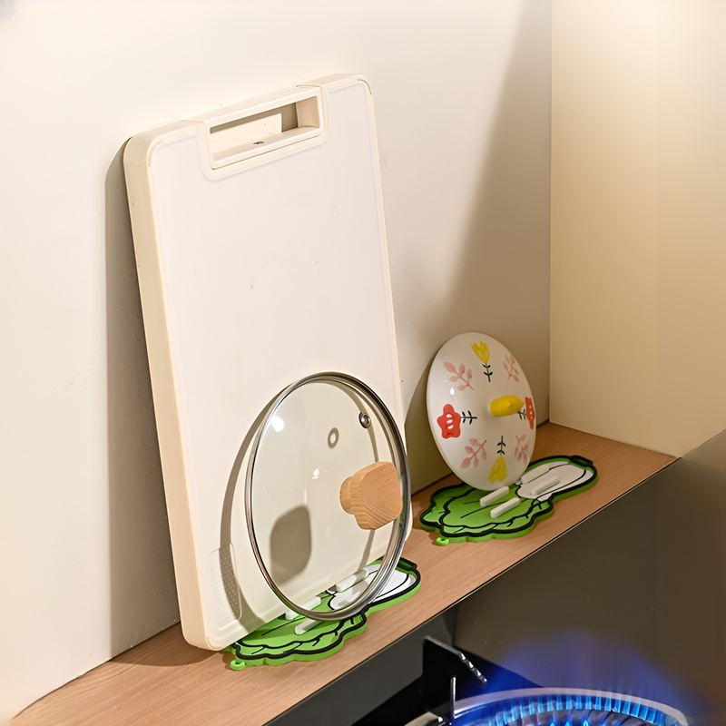 다용도 채소 모양 냄비뚜껑 받침대 및 도마 매트