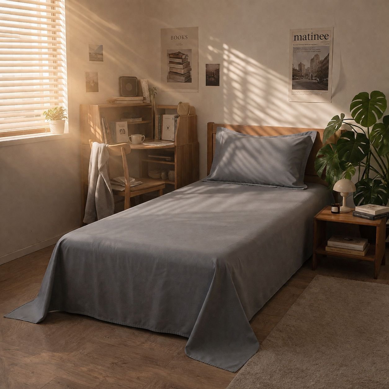 Comfortable Washed Cotton Fabric Sheets with Reactive Dyeing