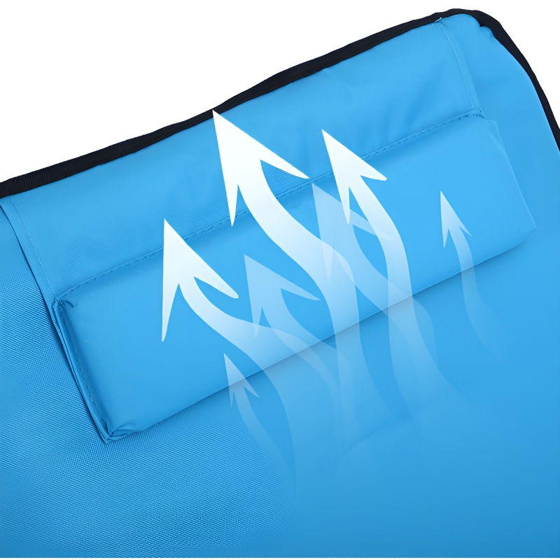 屋外用ポータブル折りたたみリクライニングチェア　ビーチマット付き