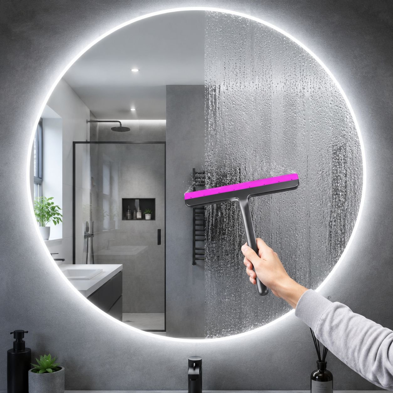Long Handle Glass Wiper for Home Bathroom Cleaning