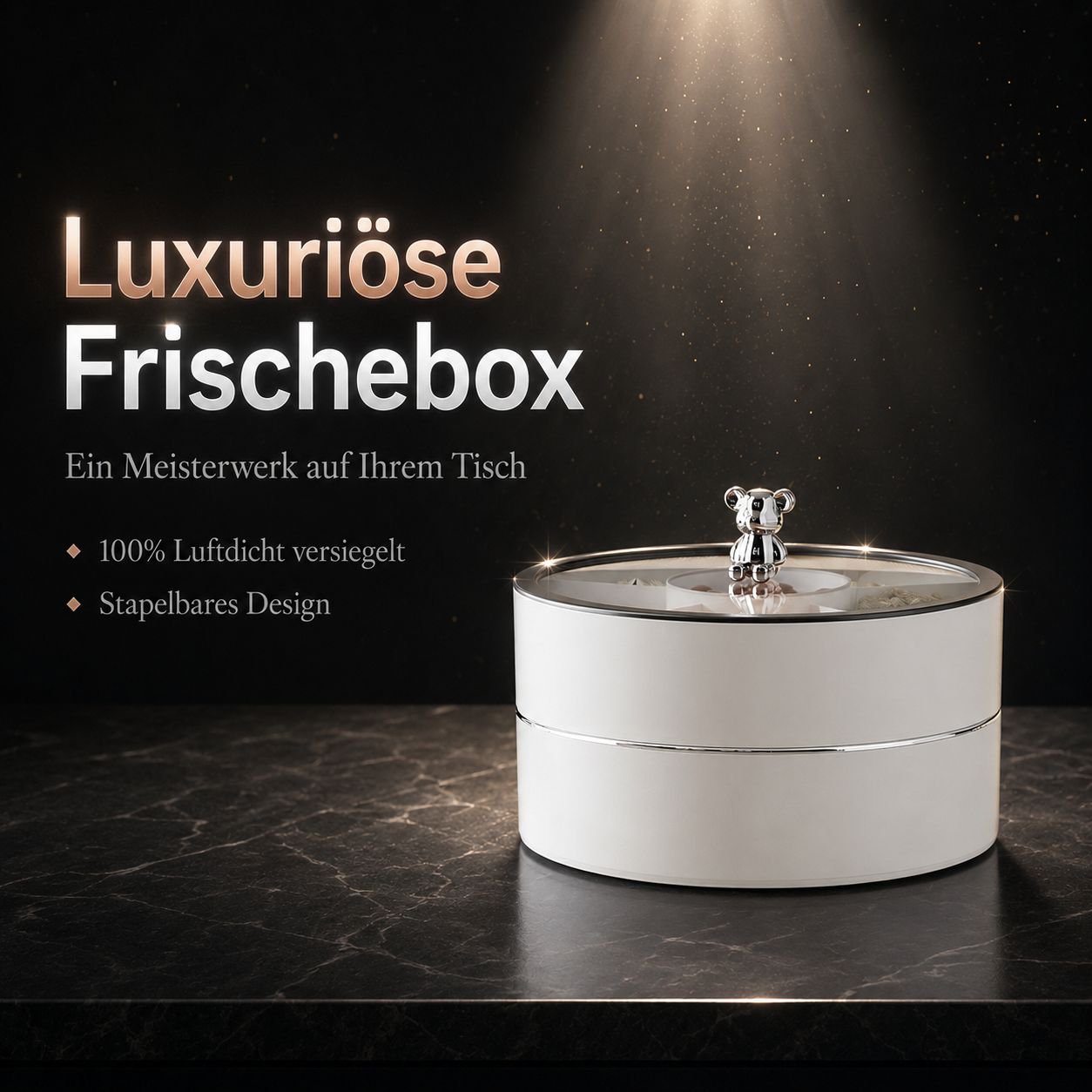 Neue drehbare versiegelte Aufbewahrungsbox für Trockenfrüchte und Snacks