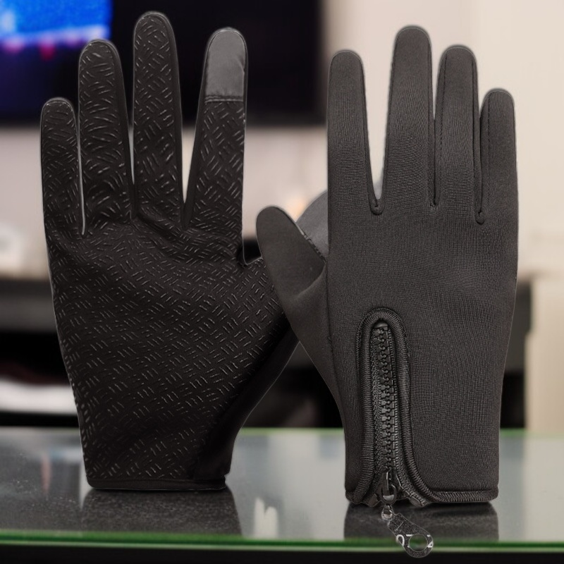 ジッパー付き、ほつれた、矢印型の撥水手袋