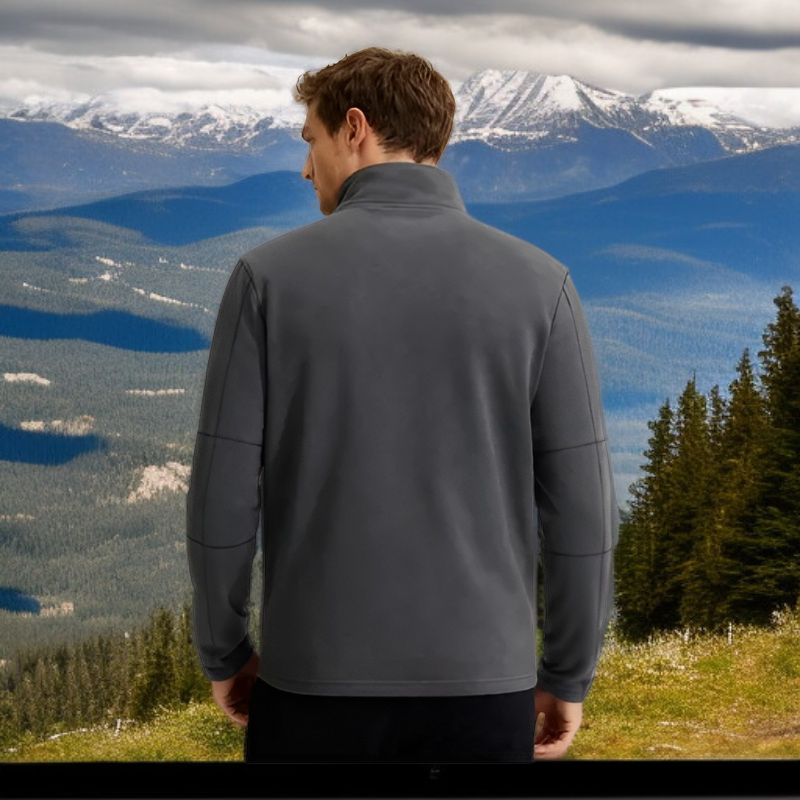 Sudadera con cremallera hasta la mitad y cuello alto para otoño e invierno