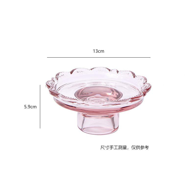 Green Glass Stemmed Dessert and Breakfast Plate