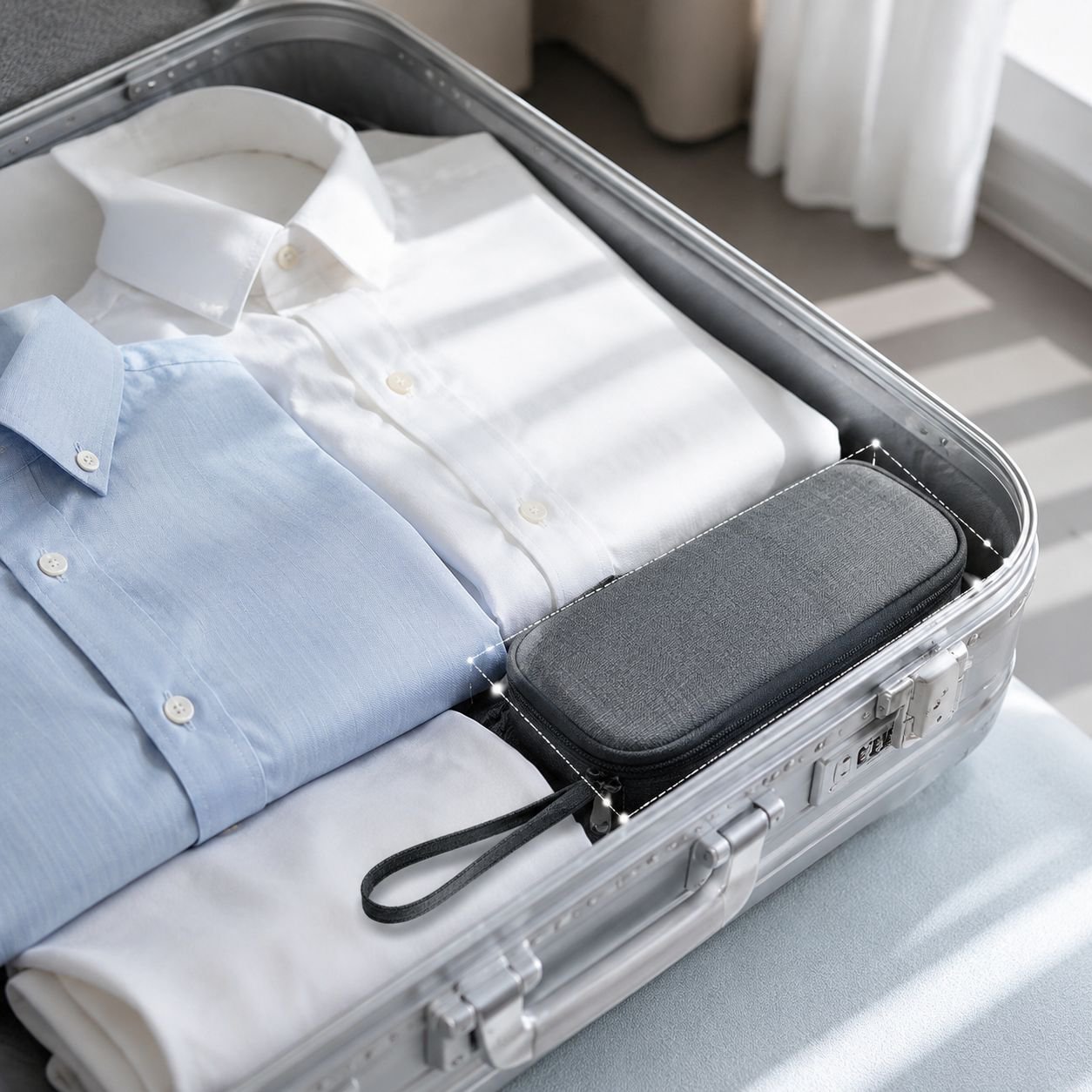 Matériau imperméable de la trousse de rangement électronique
