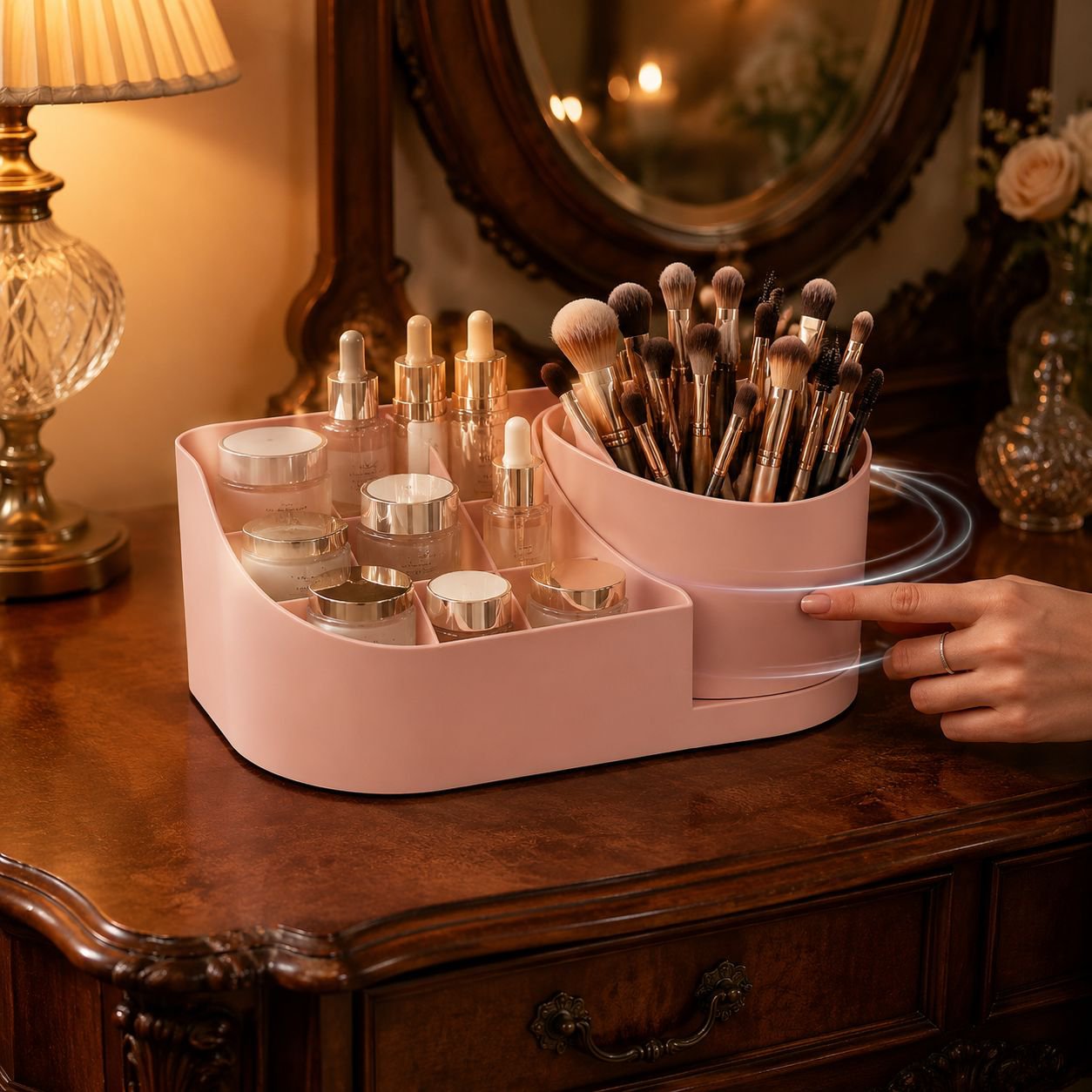Multi-purpose storage organizer for desk essentials