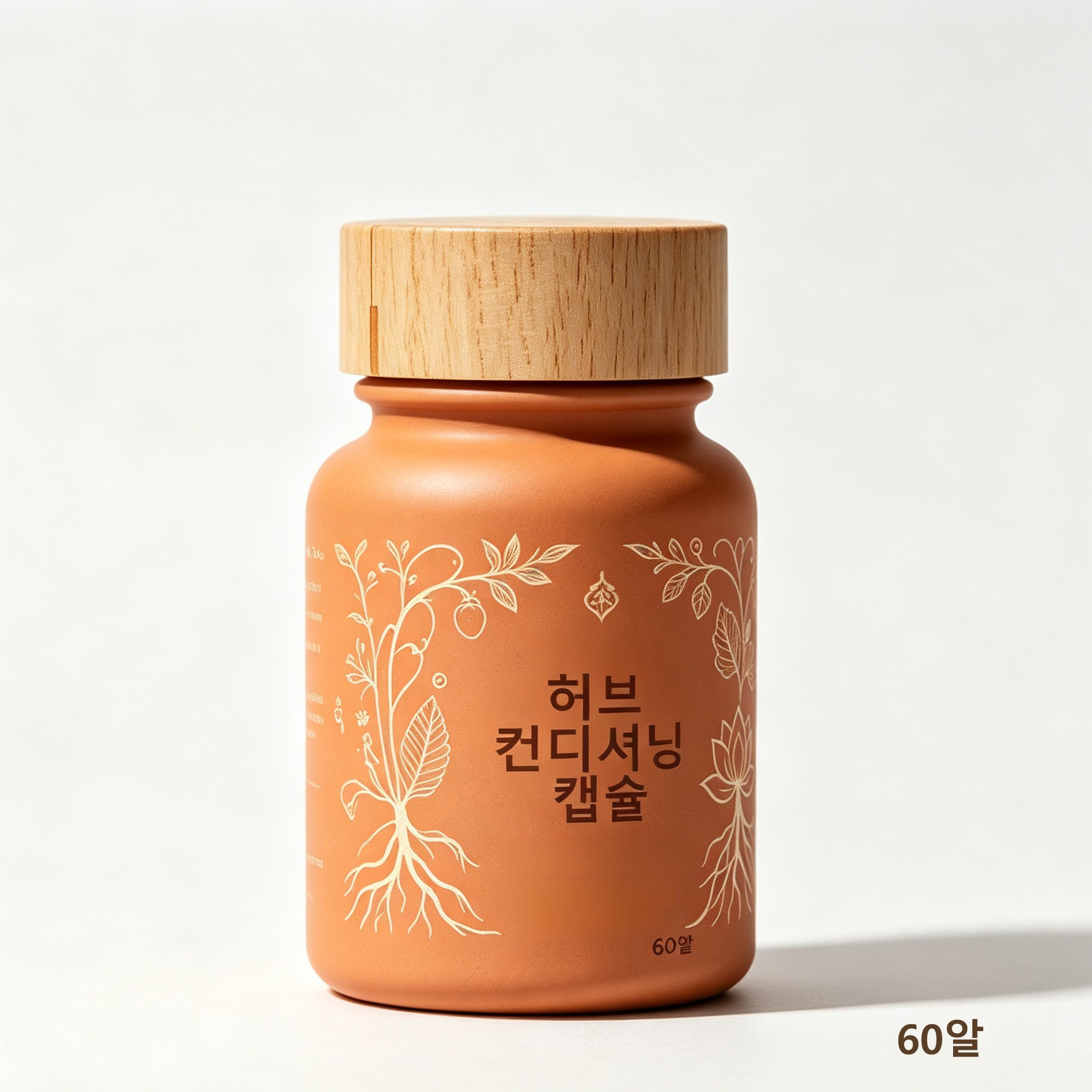천연 한방 건강 캡슐 제품 패키지