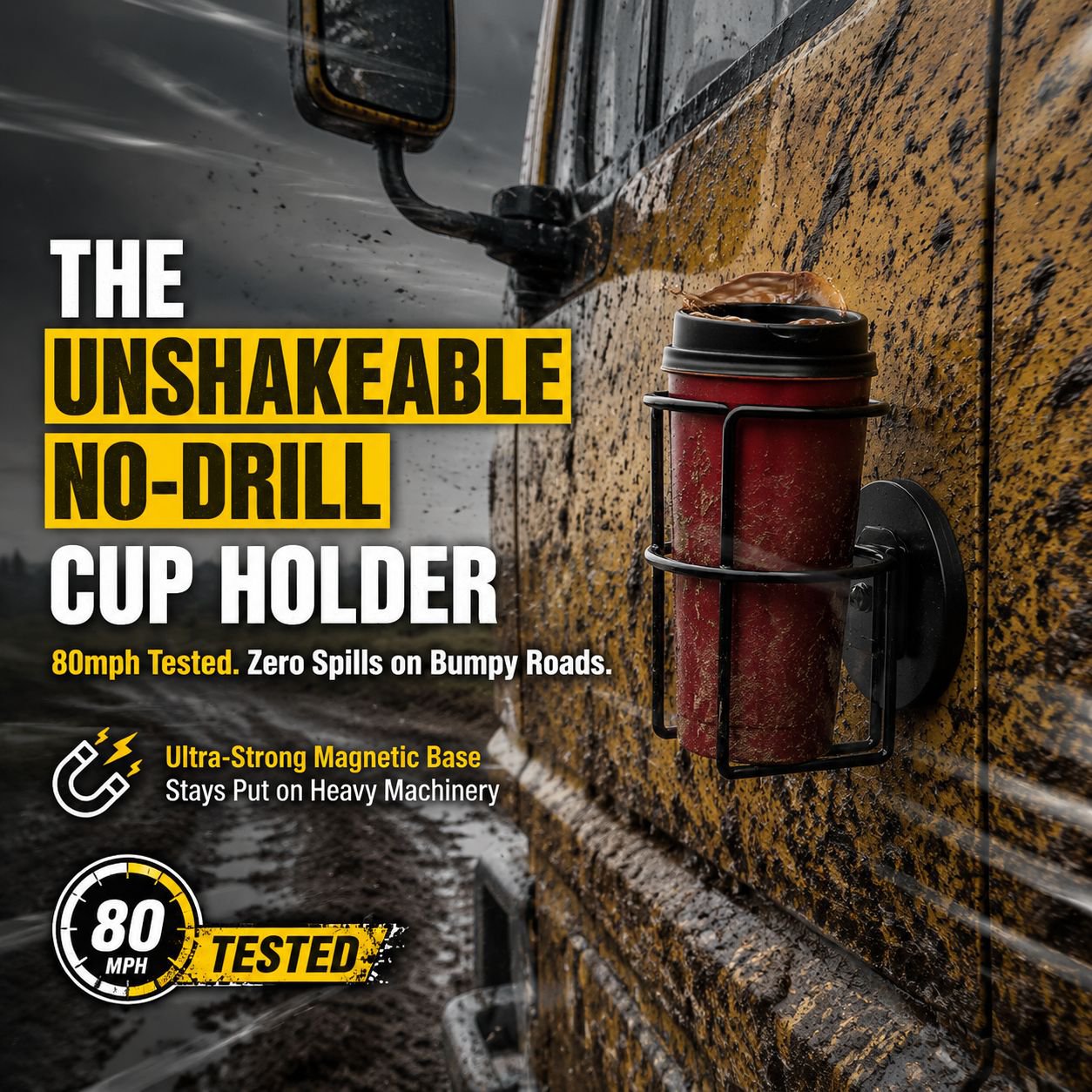 Magnetic Cup Holder Car Drink Rack, Suitable for Home and Marine Use