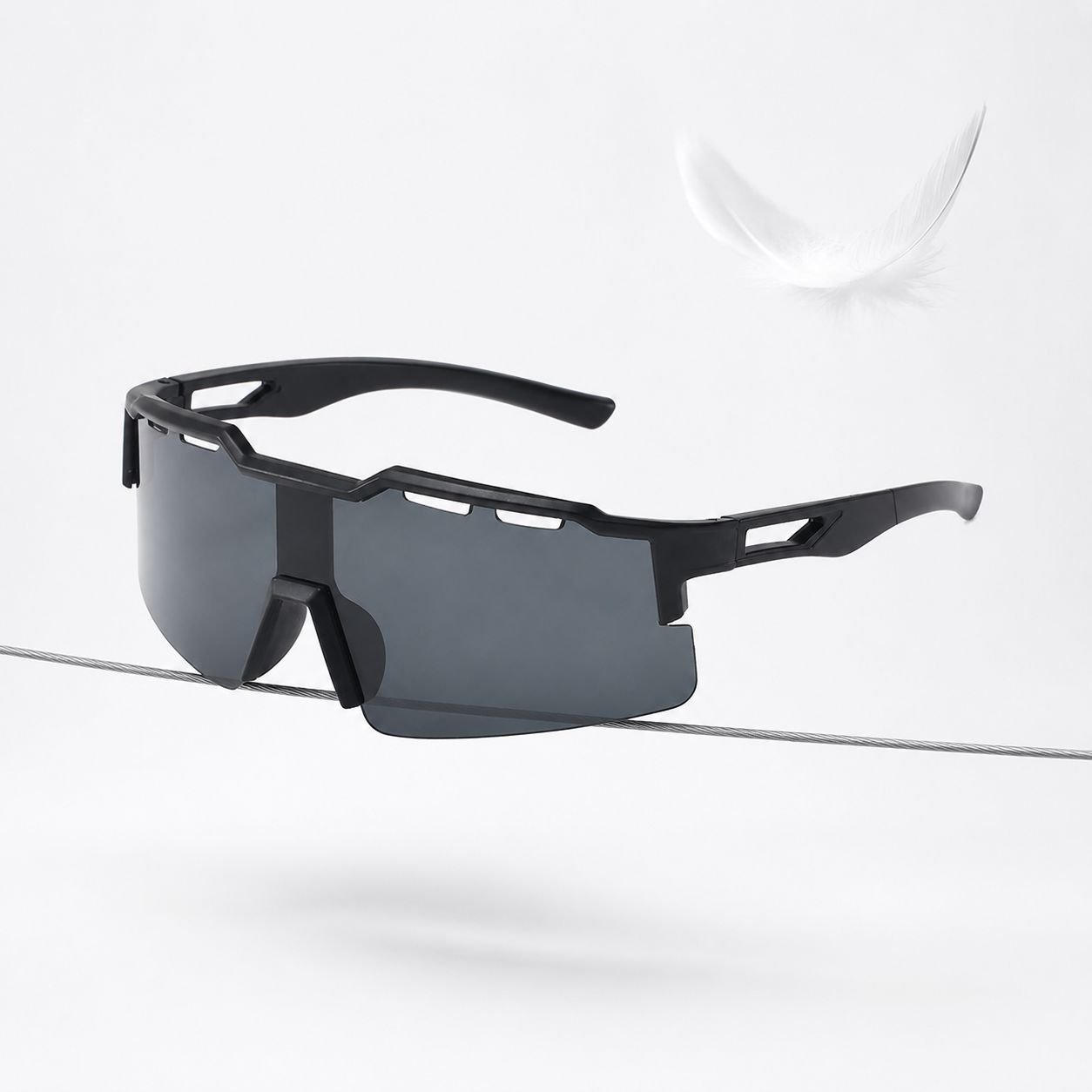 Halbrand Windschutz & UV-Schutz Fahrradbrille für Outdoor-Sportarten