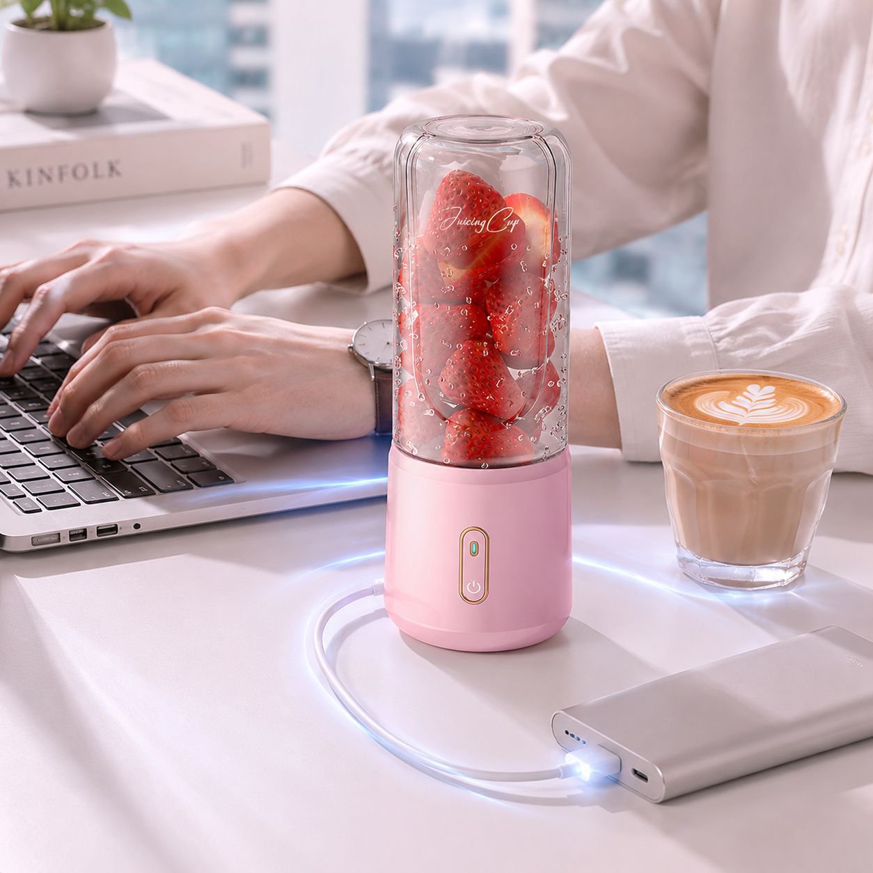 Multifunction mini juicer blending fresh fruits