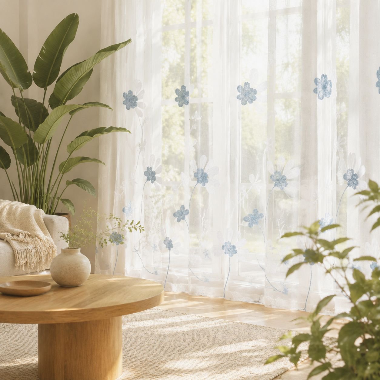 Chrysanthemum floral pattern window screen for home