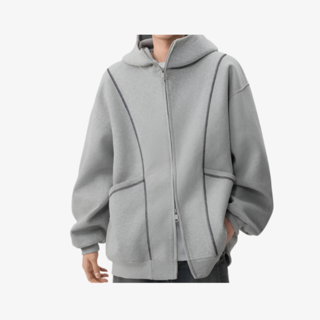 ジッパーデザインが特徴のヘビーウェイトセータージャケット