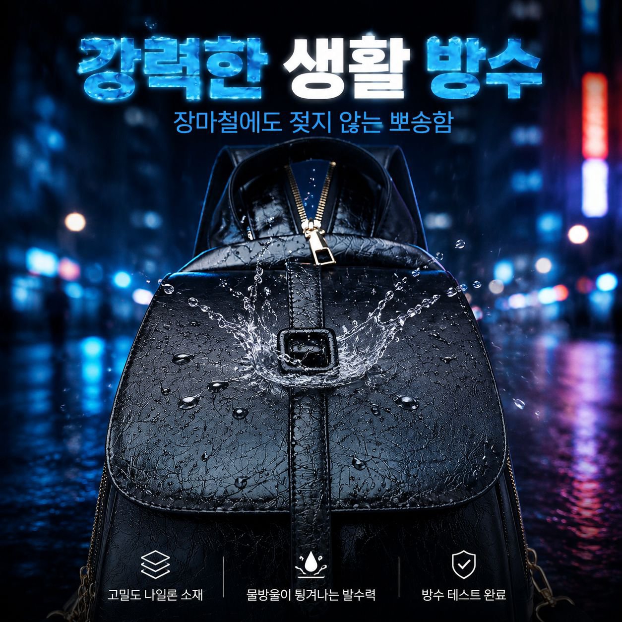 고급 한국풍 여성 백팩, 대용량, 숄더/크로스 겸용, 여행과 레저에 적합