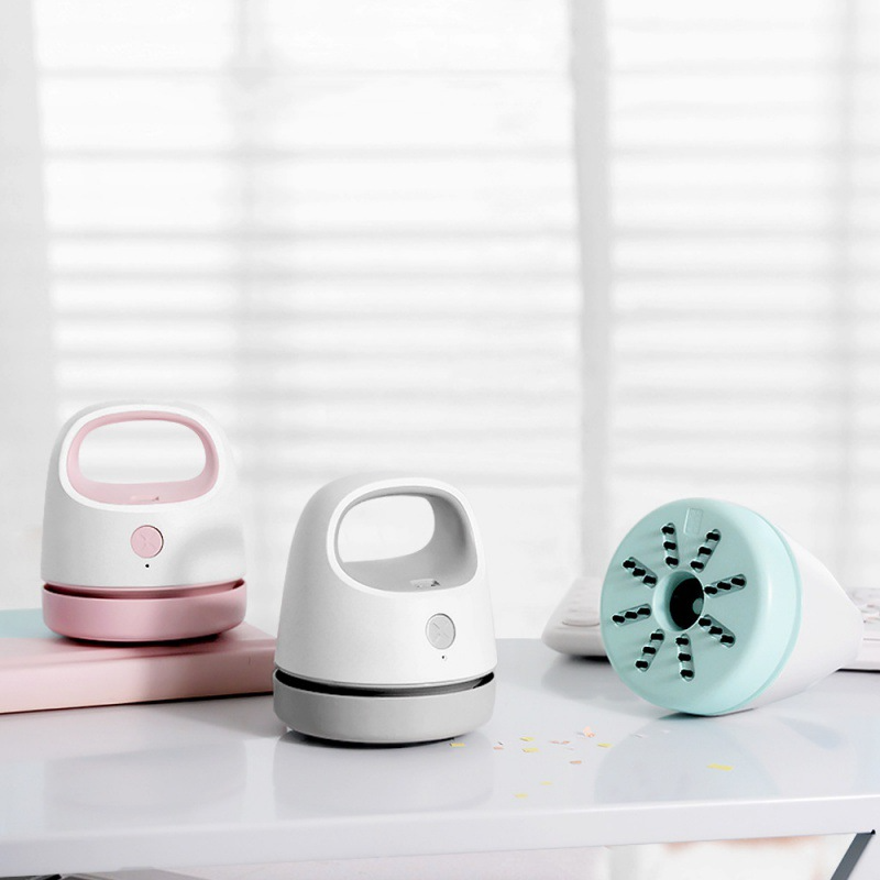 Niedlicher Cartoon-USB-Lade-Desktop-Staubsauger, kabelloser tragbarer Büro-Tastaturreiniger, Handsta