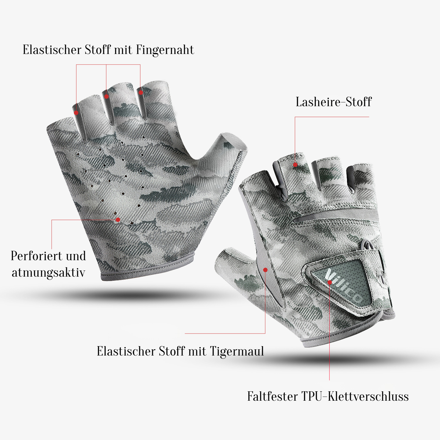 Atmungsaktive Outdoor-Halbfingerhandschuhe