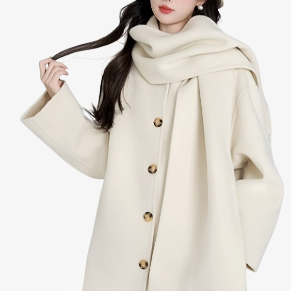 라드 추동 모직 코트 디테일