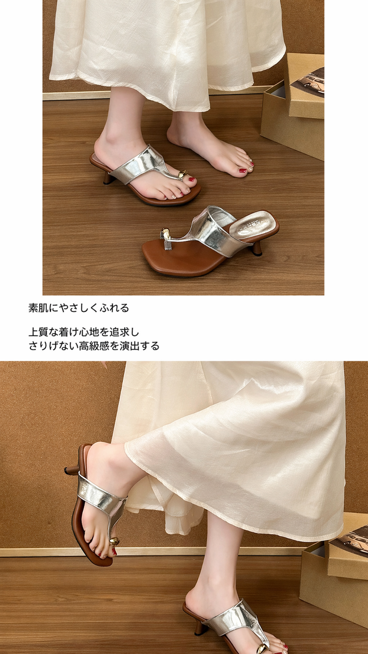 女性用トレンドサンダルのアウトドアシーン