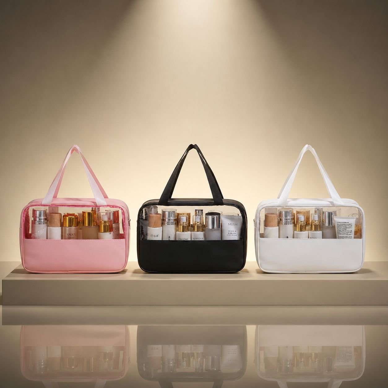 Wasserdichte transparente Schminktasche