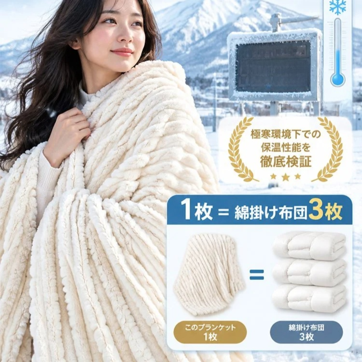 フランネル製断熱ブランケット