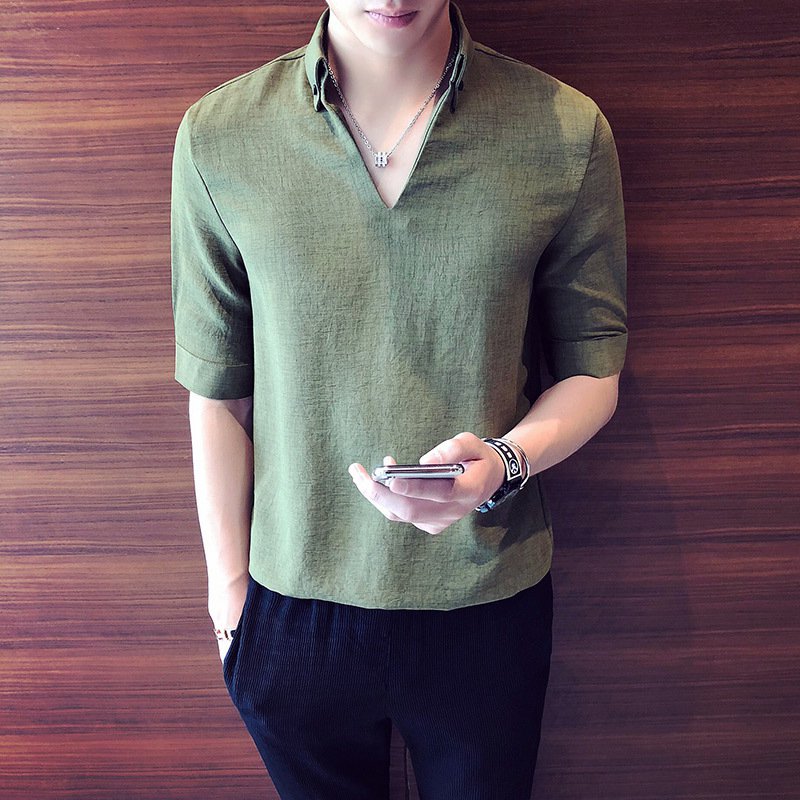 アイスシルク五分袖シャツ