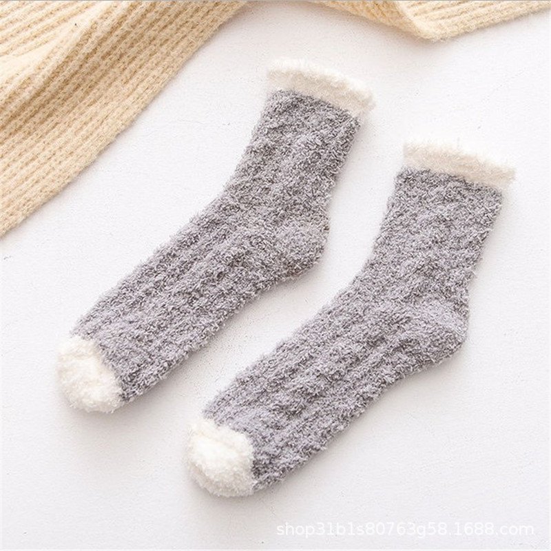 Coral fleece socks