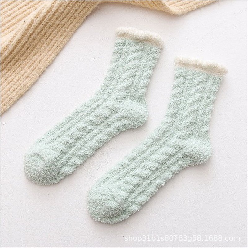 Coral fleece socks