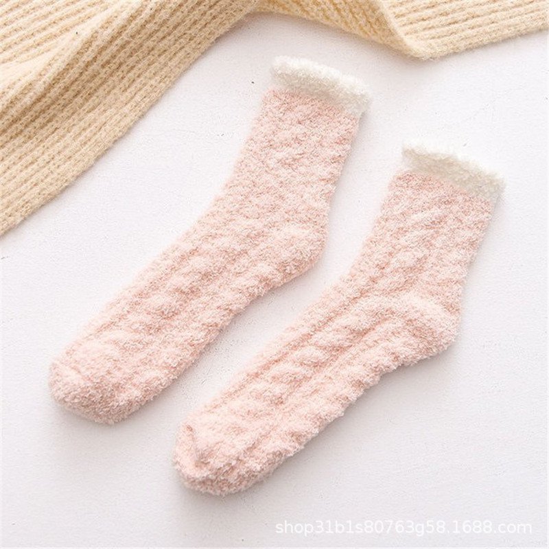 Coral fleece socks