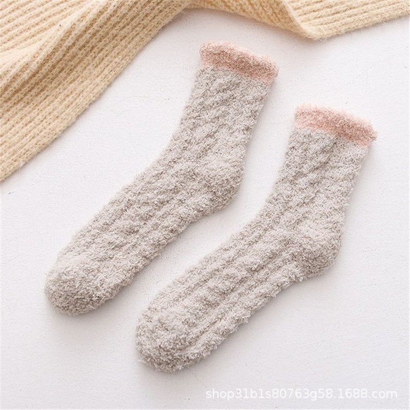 Coral fleece socks