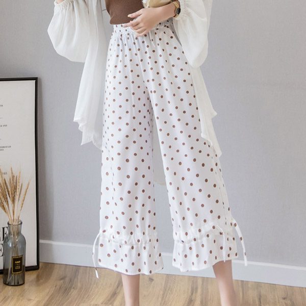 【2wayドットパンツ】2wayの穿き方　大人可愛い　通気＆涼しい