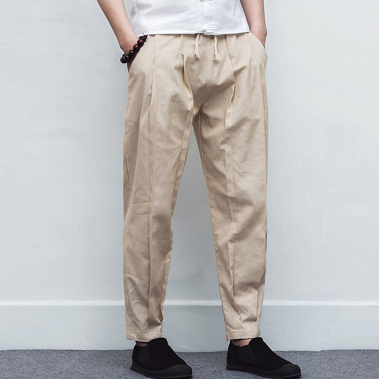 【綿麻ストレッチカジュアルパンツ】品と爽やかさ漂う絶妙な丈感！