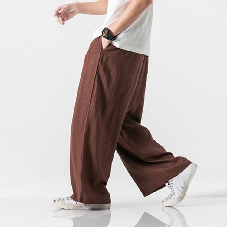 【メンズワイドパンツ】通気、涼しい、快適、シンプル   全5色    M~2XL