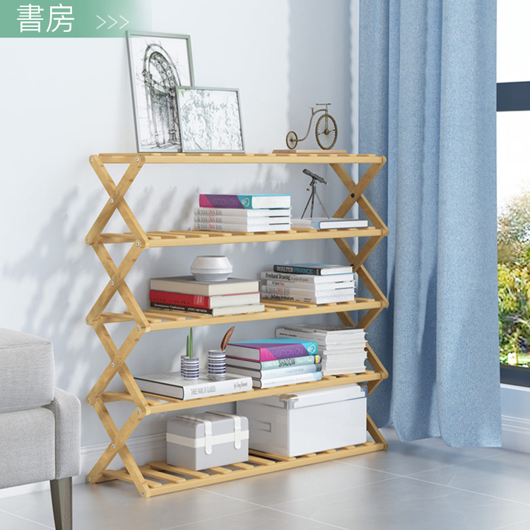 【高山楠竹木】免安裝折疊置物架