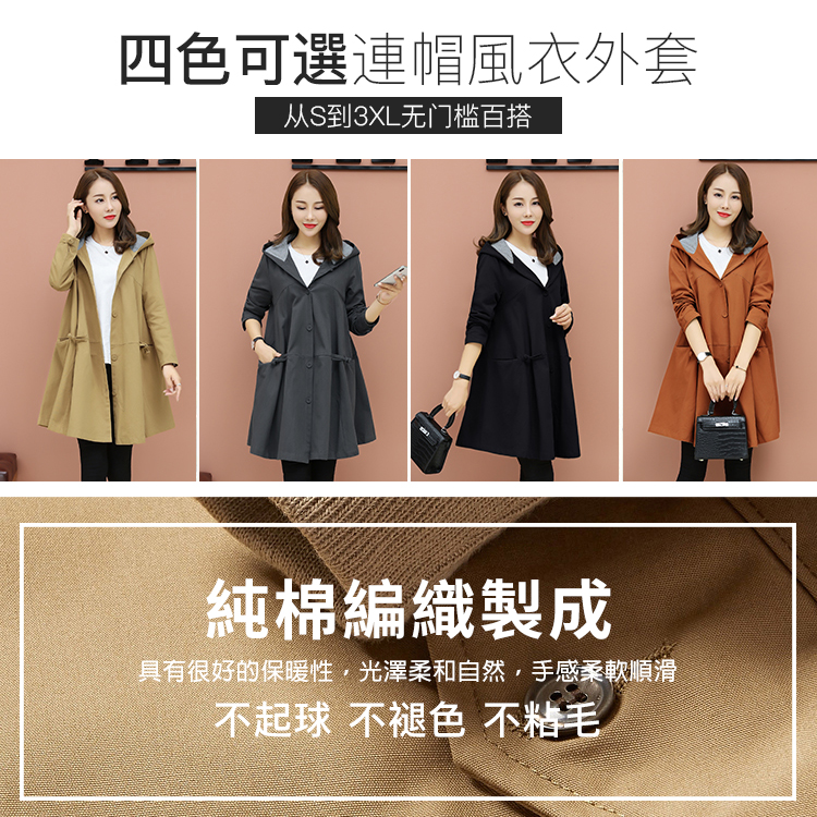 連帽風衣外套