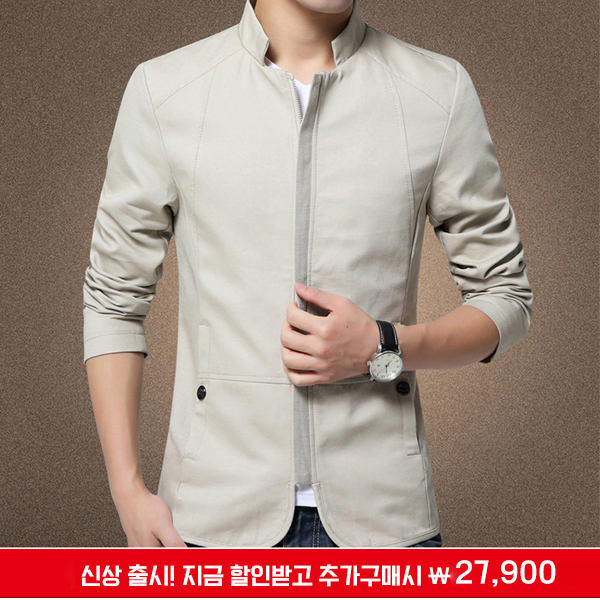 캐주얼 순면 베이직 남성 자켓