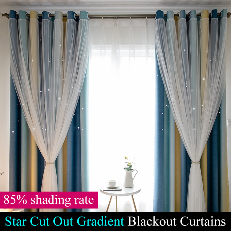 Gradient star curtains
