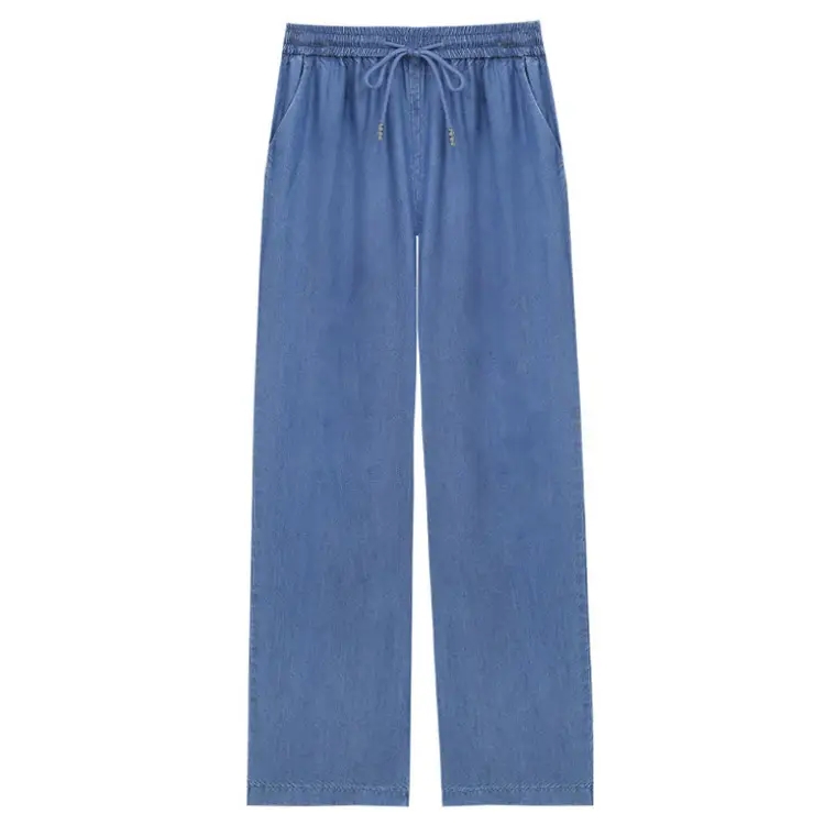 กางเกงขาบานเอวสูง