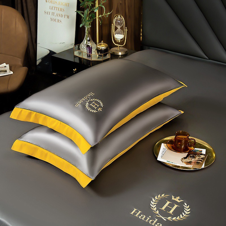 Ice Silk Bed Fitted Sheet 3 Piece Set