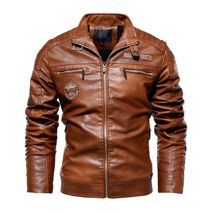 【裏起毛本革ジャケット】2020年新作欧米風、暖かい裏起毛、防風防寒