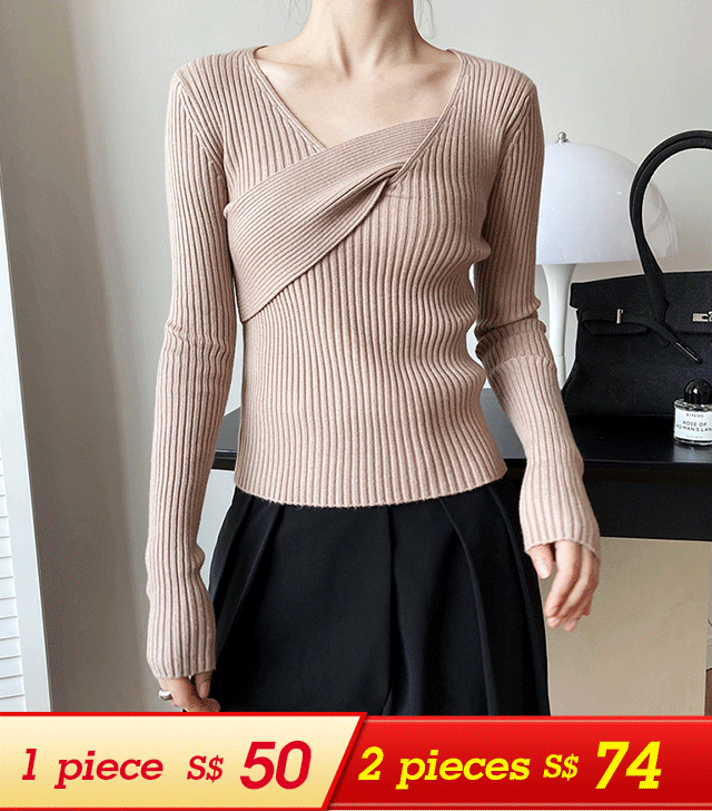 Temperament long-sleeved sweater