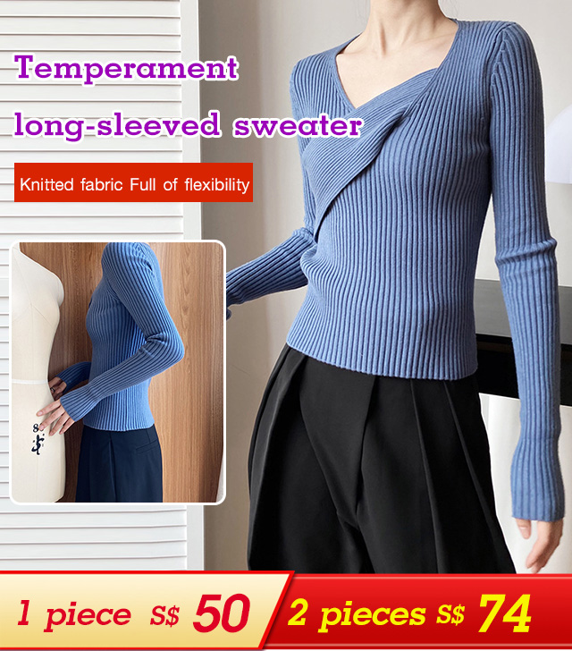 Temperament long-sleeved sweater