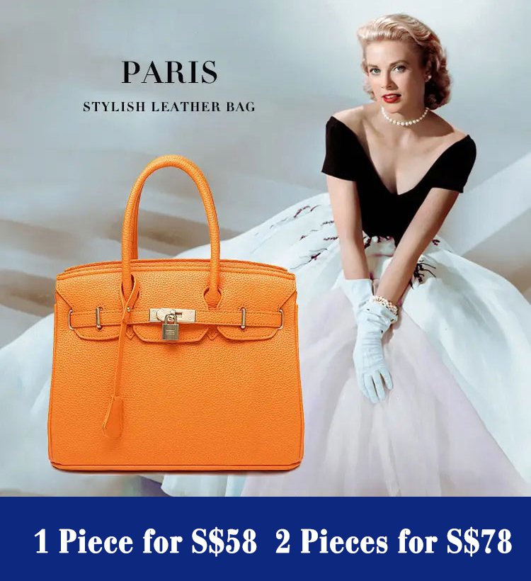 Litchi Grain Platinum Handbag